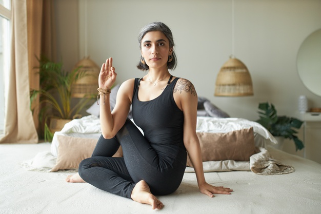 Seated Twist Yoga Digestion Pose